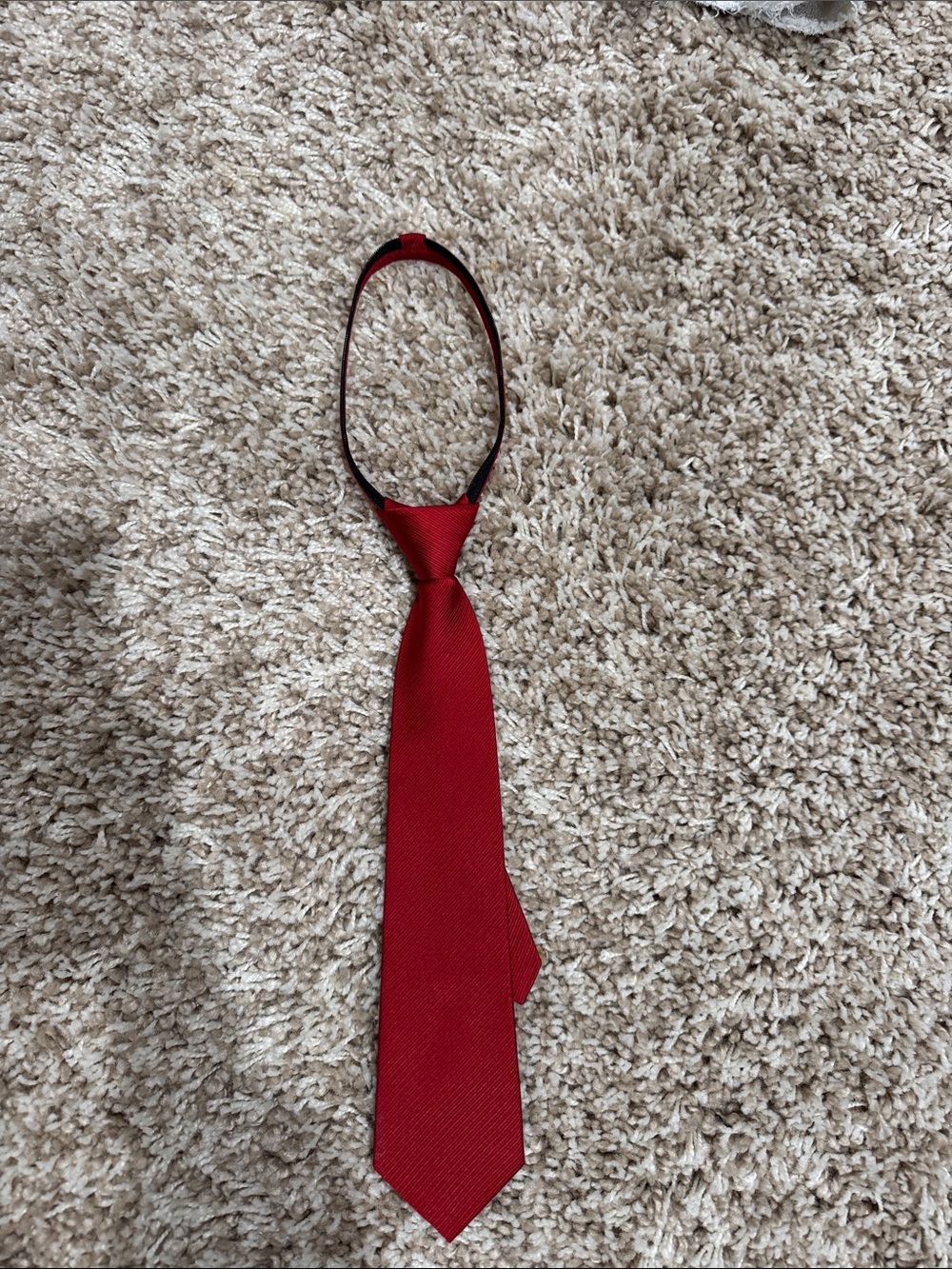 Nautica Solid Red Pre-Tied Boys Necktie